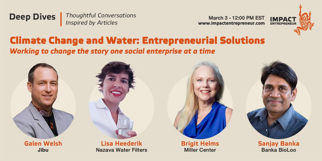 Climate Change and Water: Entrepreneurial Solutions