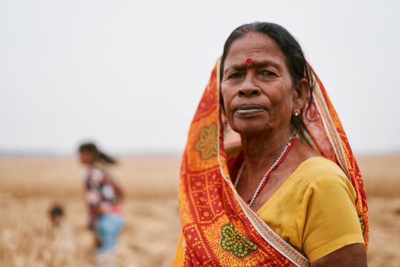 Indian woman in field
