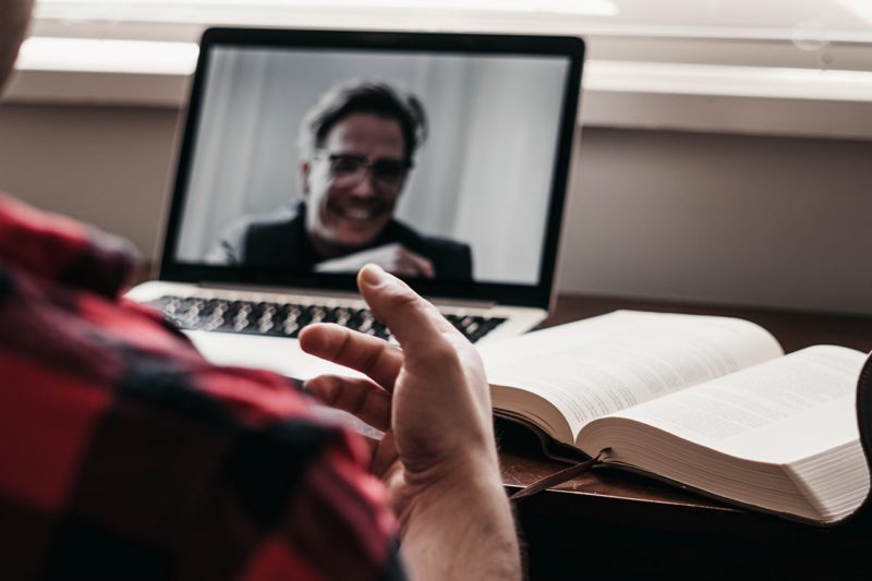 Student virtual meeting with professor