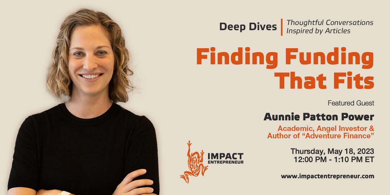 Aunnie Patton Power FInding Funding that Fits Deep Dive Poster