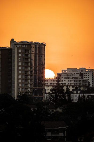 Nairobi buildings at sunrise
