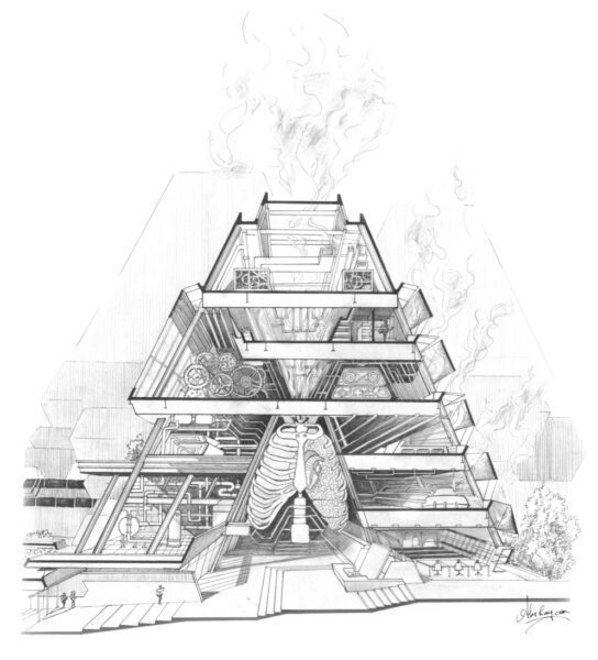 Passive house illustration