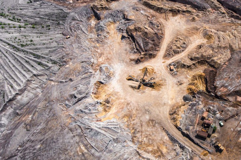 Mining site from above
