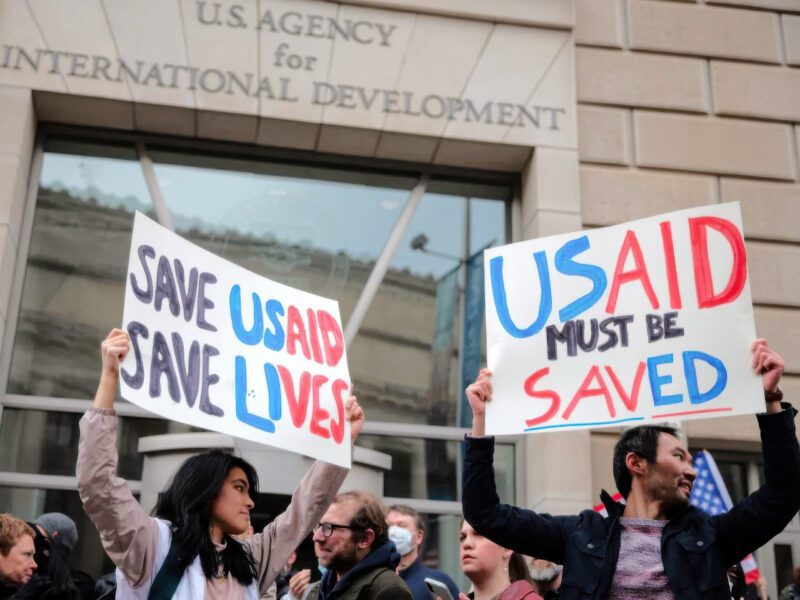USAID protest