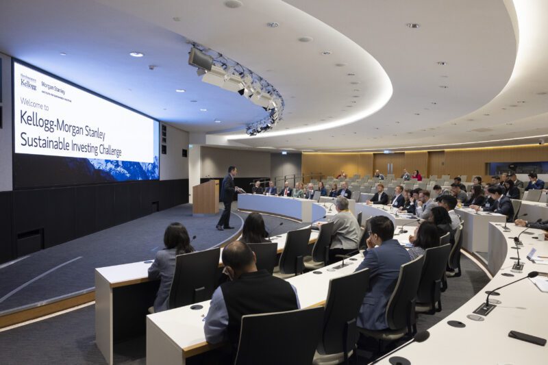 Classroom at the 2025 Kellogg–Morgan Stanley Sustainable Investing Challenge 