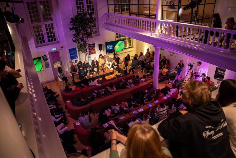 Conference stage with audience